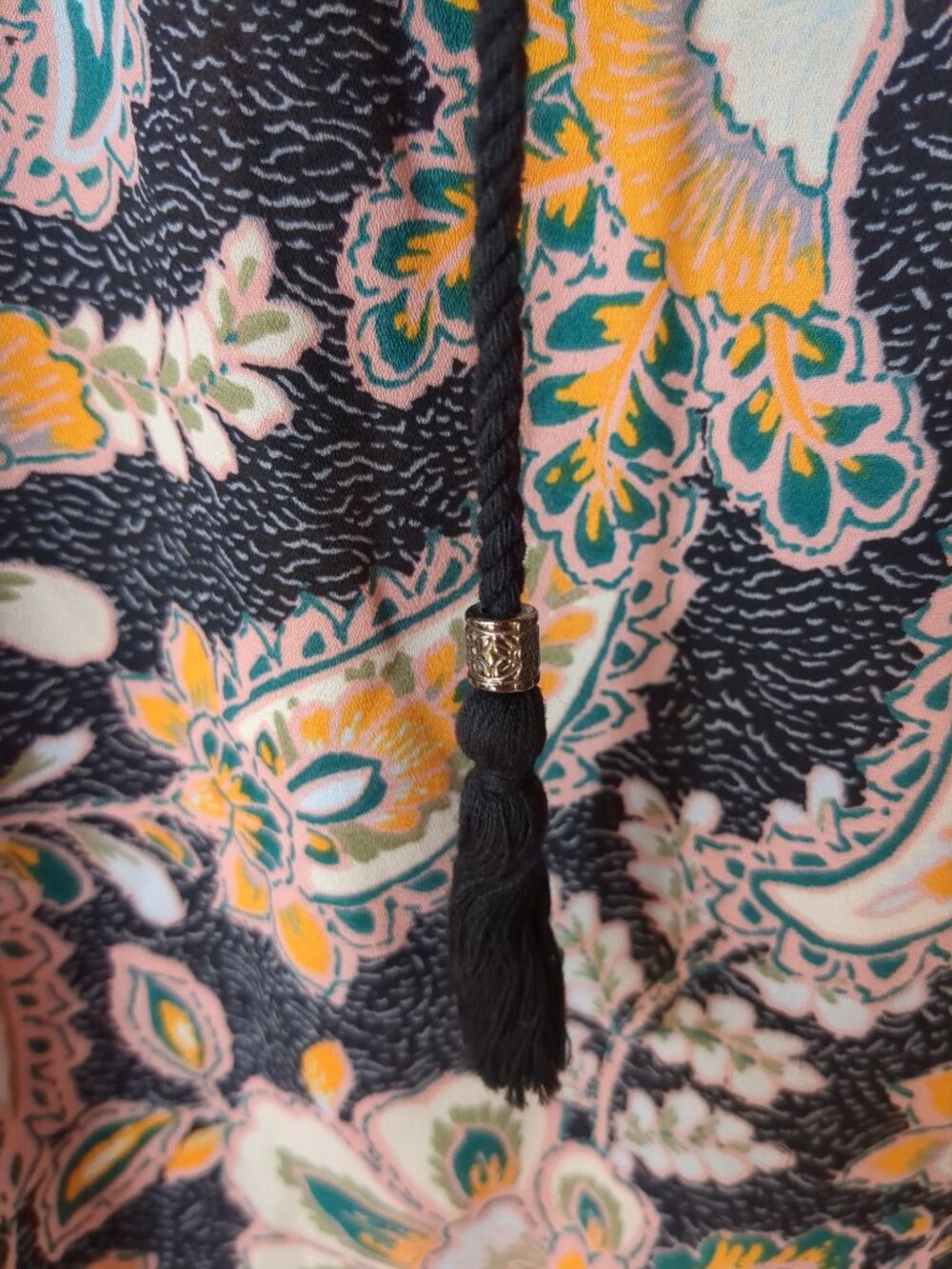 L Long Sleeve Multi Color Design Mid Button Up Tunic - Picture 10 of 16